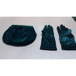 Cartera de pana monedero Negra brochedorado+guante