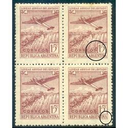 ARGENTINA GJ931 LADE CUADRO MINT CON VARIEDADES DE IMPRESIÓN