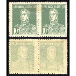 ARGENTINA GJ600 PAREJA MINT RETINTADO TOTAL AL DORSO. LUJO!!