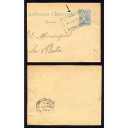 ARGENTINA 1886. FAJA POSTAL GJFAJ21 MATASELLO **PATAGONES**
