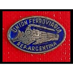 ARGENTINA VIEJO BROCHE DE LA **UNIÓN FERROVIARIA** PARA SACO