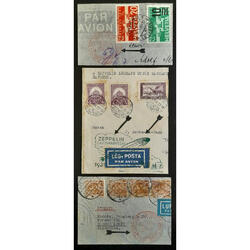 SUIZA, HUNGRÍA, DINAMARCA. 3 FRAG SOBRE VOLADOS POR ZEPPELIN