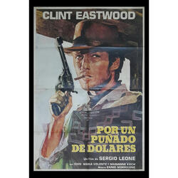 ANTIGUO CARTEL ORIGINAL DE PELÍCULA POR UN PUÑADO DE DÓLARES