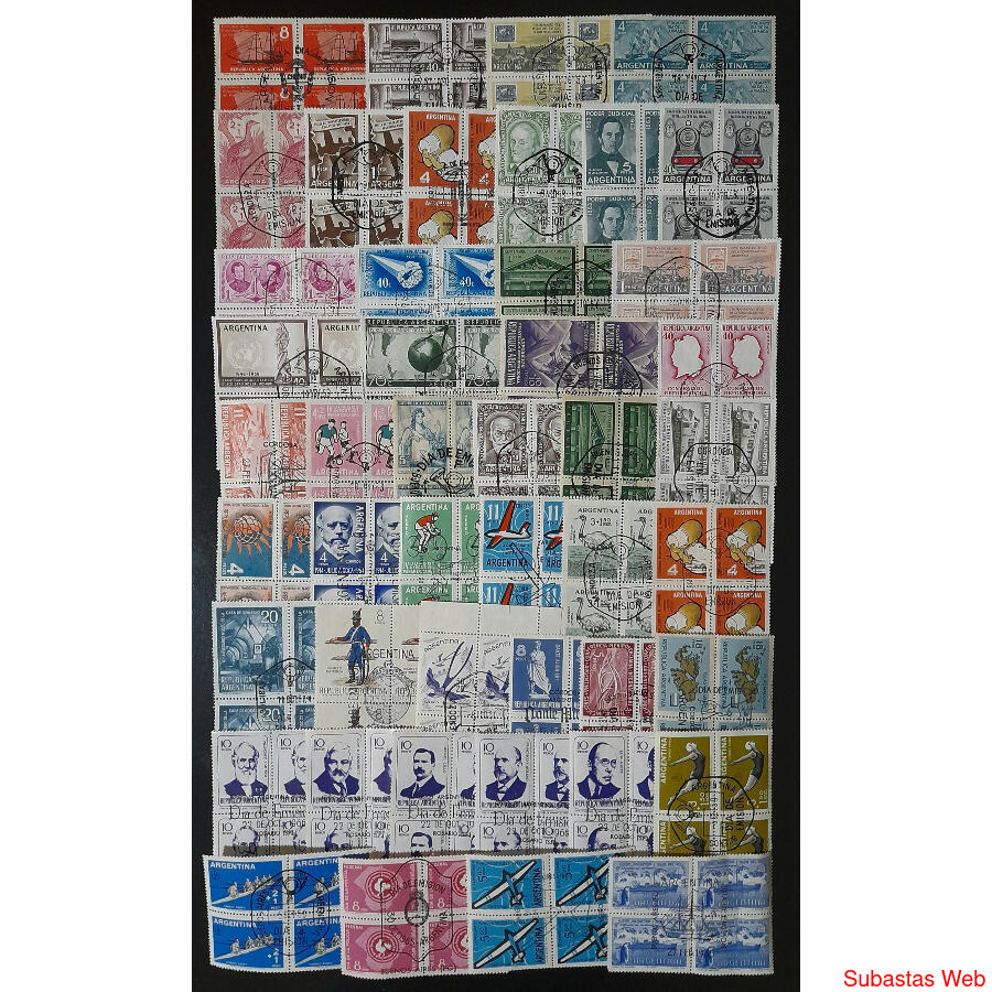 ARGENTINA. MAGNIFICO LOTE DE 46 CUADROS PRIMER DÍA EMISIÓN!!