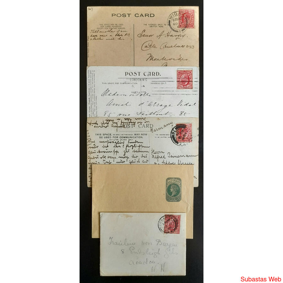 REINO UNIDO & COLONIAS. LOTE DE 14 VIEJOS SOBRES y TARJETAS