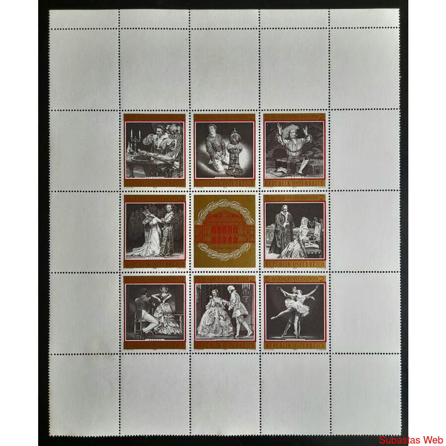 AUSTRIA Sc  840 *OPERA HOUSE* PLANCHA COMPLETA + COMPLETEMOS