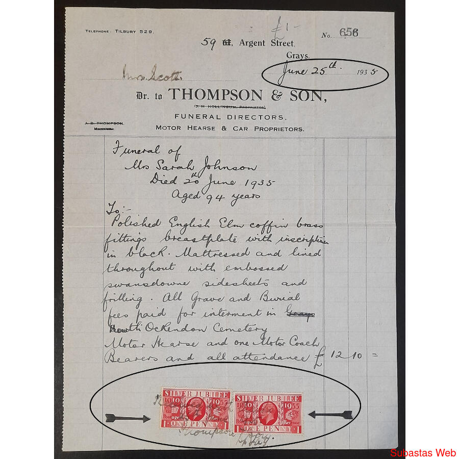 INGLATERRA. 3 ANTIGUAS FACTURAS. RARA CURIOSIDAD FILATELICA!