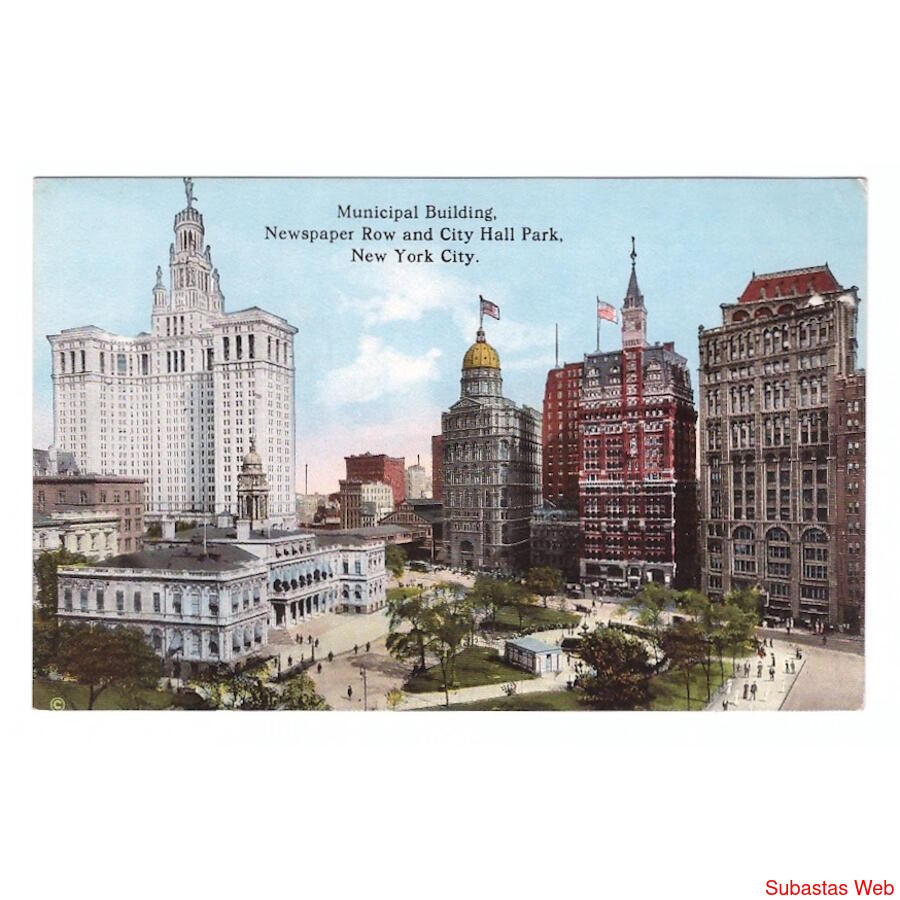 USA. New York City. Municipal Building. Newspaper Row and Ci