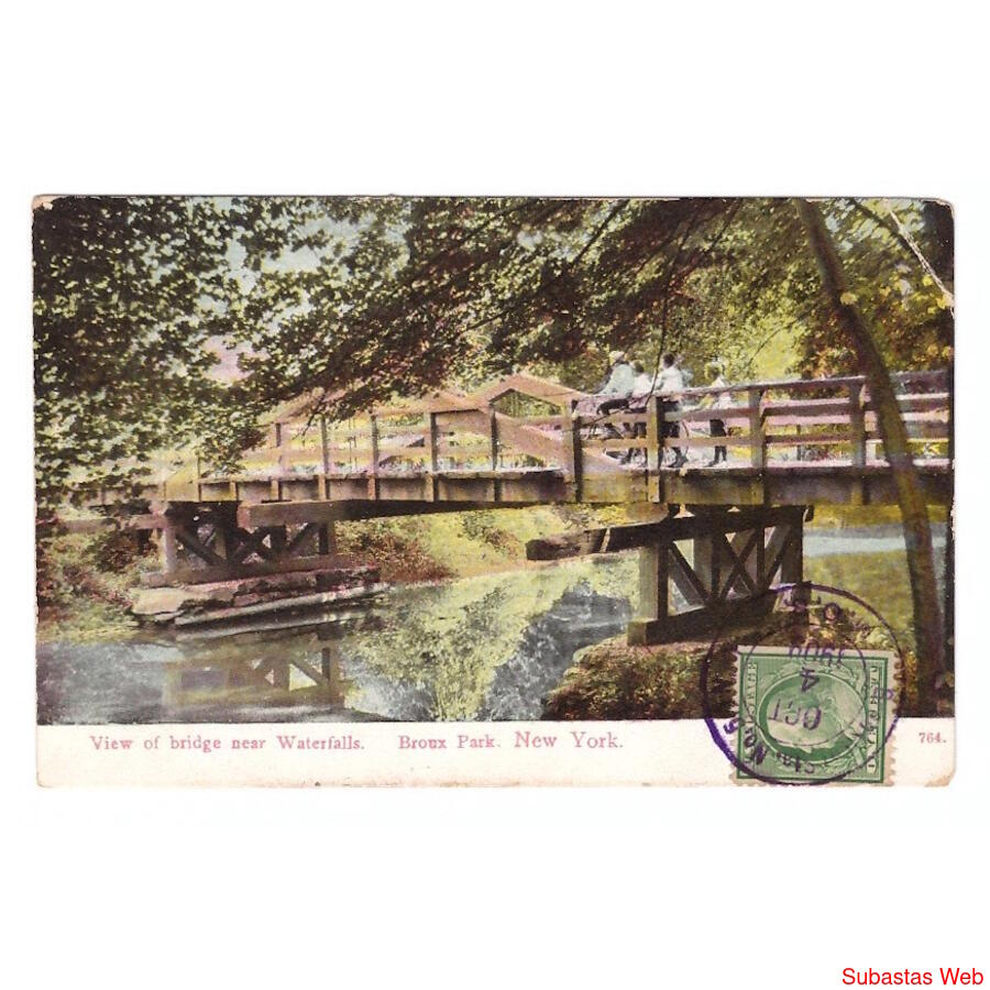 USA. New York. Bronx Park. View of bridge near Waterfalls. 1