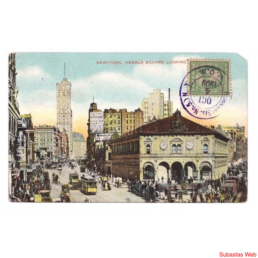 USA. New York. Herald Square looking north. 1909.