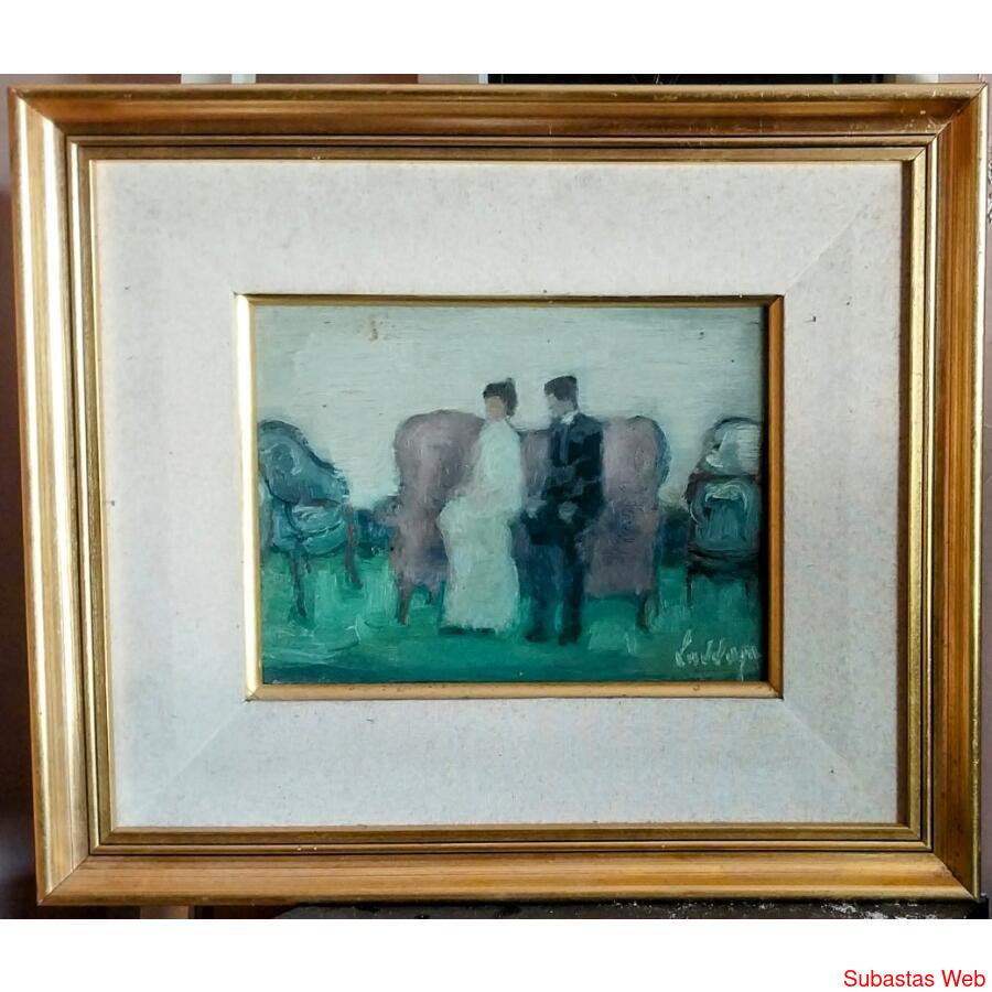 Angel Laddaga.  Oleo.  Original.