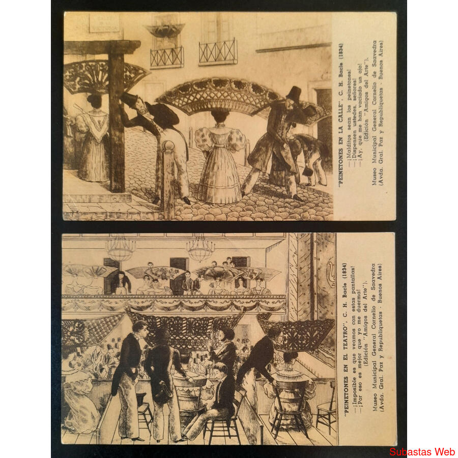 ANTIGUAS y RARISIMAS POSTALES DE PEUSER **LOS PEINETONES**