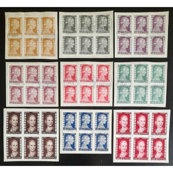 EVA PERON. 9 HERMOSOS BLOQUES x 6 PRIMER DÍA DE EMISIÓN !!!!