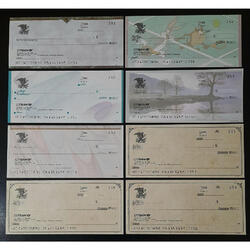 USA. LOTE DE 8 CHEQUES NUEVOS SIN USAR Y CONSECUTIVOS. LUJO!