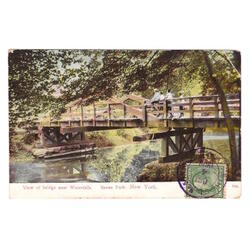 USA. New York. Bronx Park. View of bridge near Waterfalls. 1