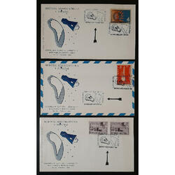 ARGENTINA 1966. 3 SOBRES GOMIGRAFO NAVE ESPACIAL *GEMINIS V*