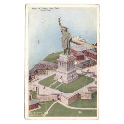 USA. New York. Statue of Liberty. Aerial View.