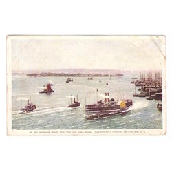 USA. New York. Governors Island, view from East River Bridge