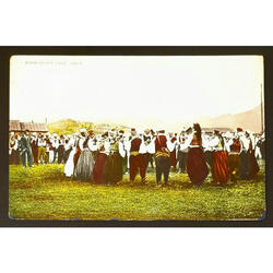 SERVIA - SARAJEVO 1926 PAISANOS BAILANDOCON TRAJES TIPICOS