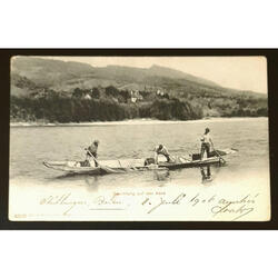 ALEMANIA 1906 ANTIGUA POSTAL DE PESCADORES TIRANDO LA REDES!