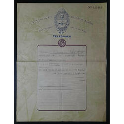 1956 TREMENDO ENVÍO TELEGRÁFICO DE LA Pcia de BUENOS AIRES.