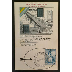 1946 MAGNIFICA TARJETA MATASELLO SIMPLE *PASO DE LOS LIBRES*