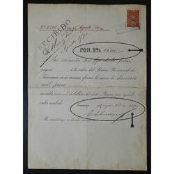 TUCUMÁN 1890.  ANTIGUO E IMPACTANTE PAGARE DE $ M/N.16.000.