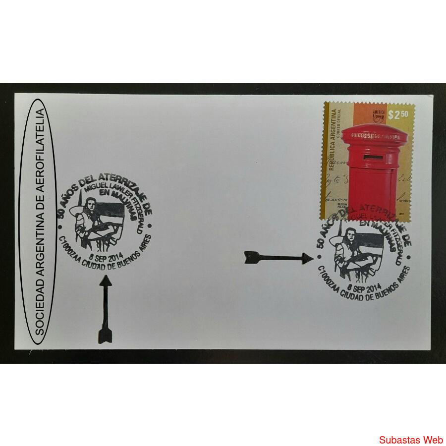 JOYA TARJETA DEL ATERRIZAJE EN MALVINAS DE LAWLER FITZGERALD