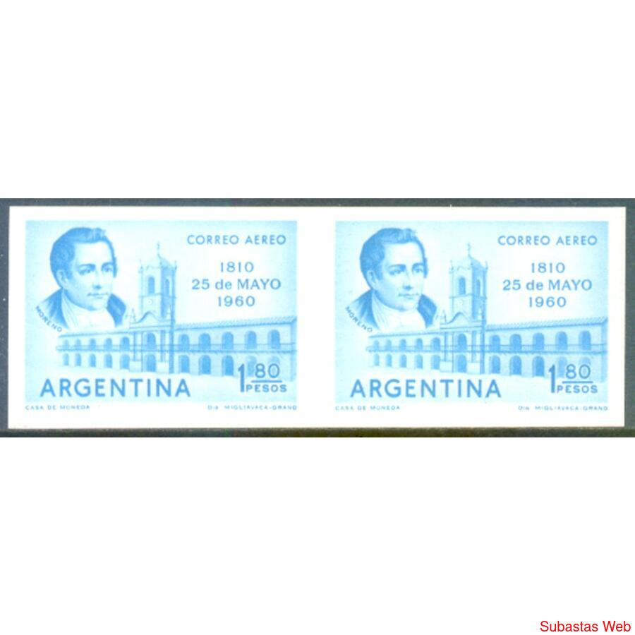 ARGENTINA GJ1170 Rev. MAYO PAREJA SIN DENTAR ENSAYO COLOR