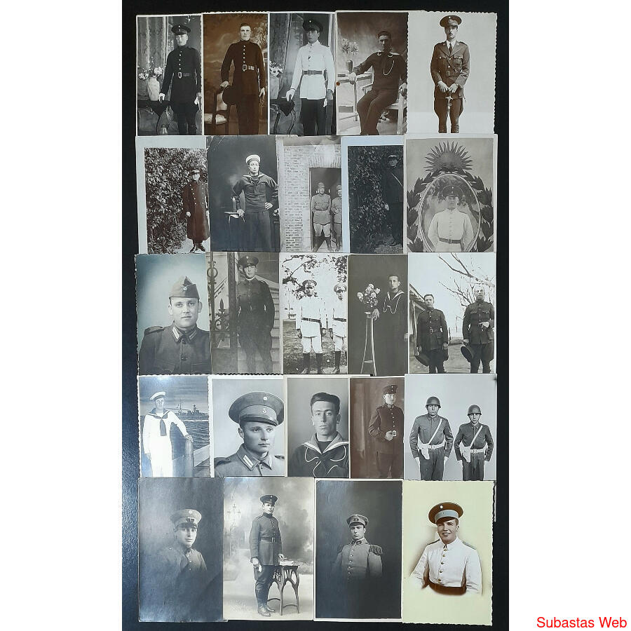 MILITARES. ESPECTACULAR LOTE DE 24 ANTIGUAS FOTO POSTALES @1