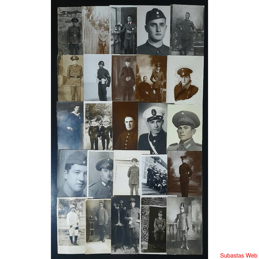 SOLDADOS. ESPECTACULAR LOTE DE 24 ANTIGUAS FOTO POSTALES @2