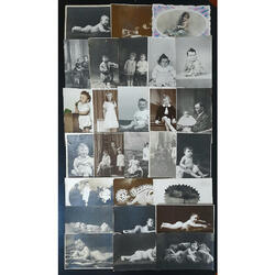 BEBES, NIÑOS. ESPECTACULAR LOTE DE 27 ANTIGUAS FOTO POSTALES