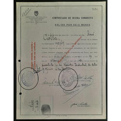 DOS ANTIGUOS CERTIFICADOS DE BUENA CONDUCTA DE ROSARIO