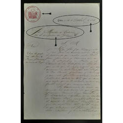 PERÚ 1868 IMPACTANTE CARTA OFICIAL POR EL MINISTRO DE ESTADO