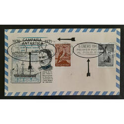 MAGNIFICO SOBRE DEL *PRIMER VUELO AL POLO SUR* 1962 - 1972