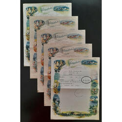 1950/52 5 VIEJOS TELEGRAMAS DE FELICIDAD PARA RECIÉN CASADOS