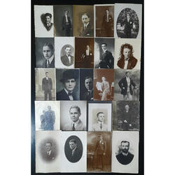 HOMBRES. ESPECTACULAR LOTE DE 23 ANTIGUAS FOTO POSTALES @1
