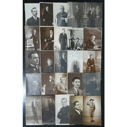 HOMBRES. ESPECTACULAR LOTE DE 25 ANTIGUAS FOTO POSTALES @2