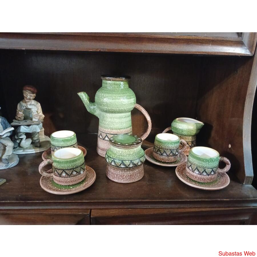 Juego de Té Verde y Marron