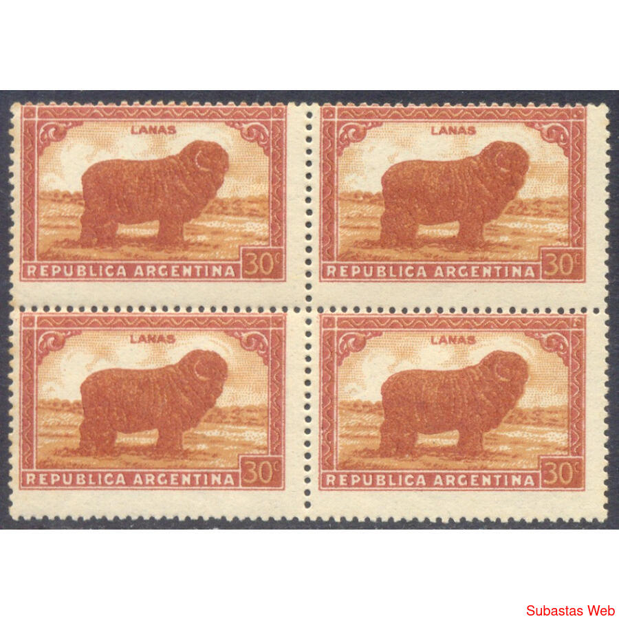 ARGENTINA GJ809 CUADRO DOBLE IMPRESIÓN OCRE NO CATALOGADA!!!