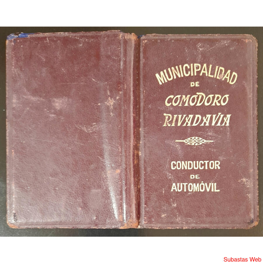 ARGENTINA VIEJO CARNET DE CONDUCTOR DE COMODORO RIVADAVIA