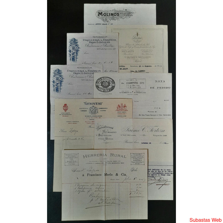 ARGENTINA 16 ANTIQUÍSIMOS ÍTEMS DE PAPEL. LOTE INIGUALABLE!!