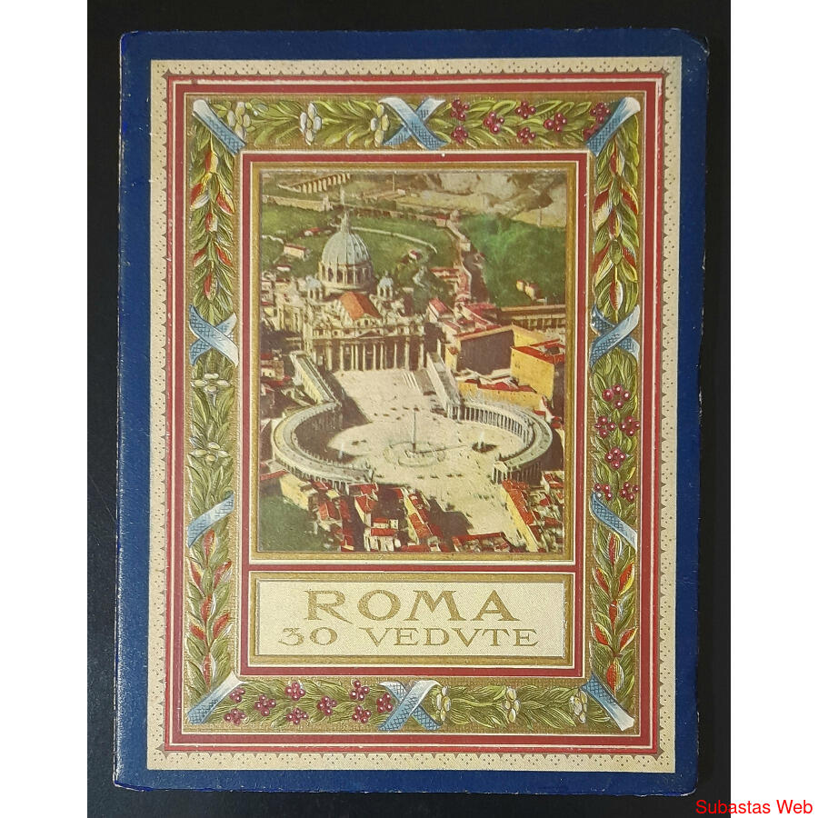 ITALIA ANTIGUO y LUJOSO LIBRILLO DE VISTAS POSTALES DE ROMA