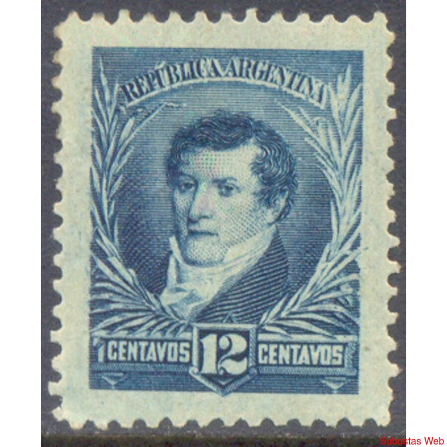 ARGENTINA GJ196 BELGRANO FIL SOL GRANDE. D. 12.1/4 U$ 14.00