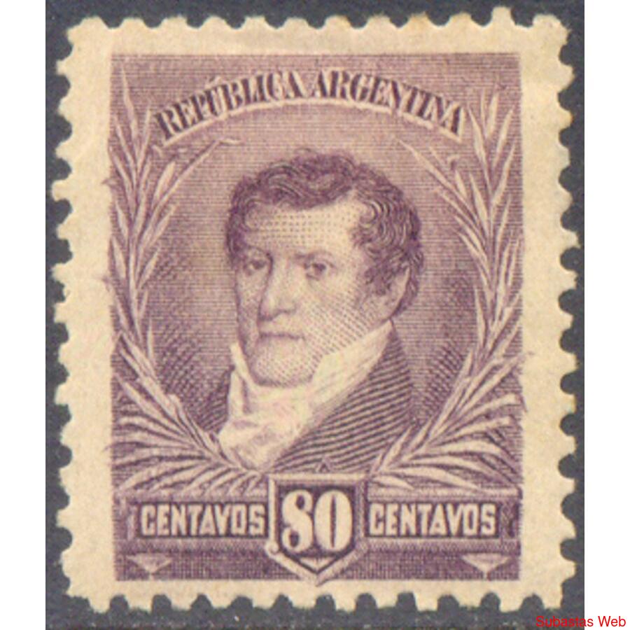 ARGENTINA GJ185 BELGRANO FIL SOL GRANDE. D. 11.1/2 U$48.00