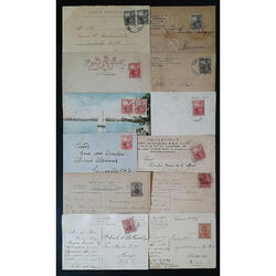 ARGENTINA LIBERTAD CON ESCUDO LOTE DE 12 ANTIGUAS POSTALES!!