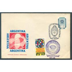 ARGENTINA LUJOSO SOBRE CON VIÑETA DE LA EXPO ARGENTINA 1962.