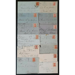 ARGENTINA SAN MARTÍN DEL 17. LOTE DE 13 ANTIGUOS FRENTES DE