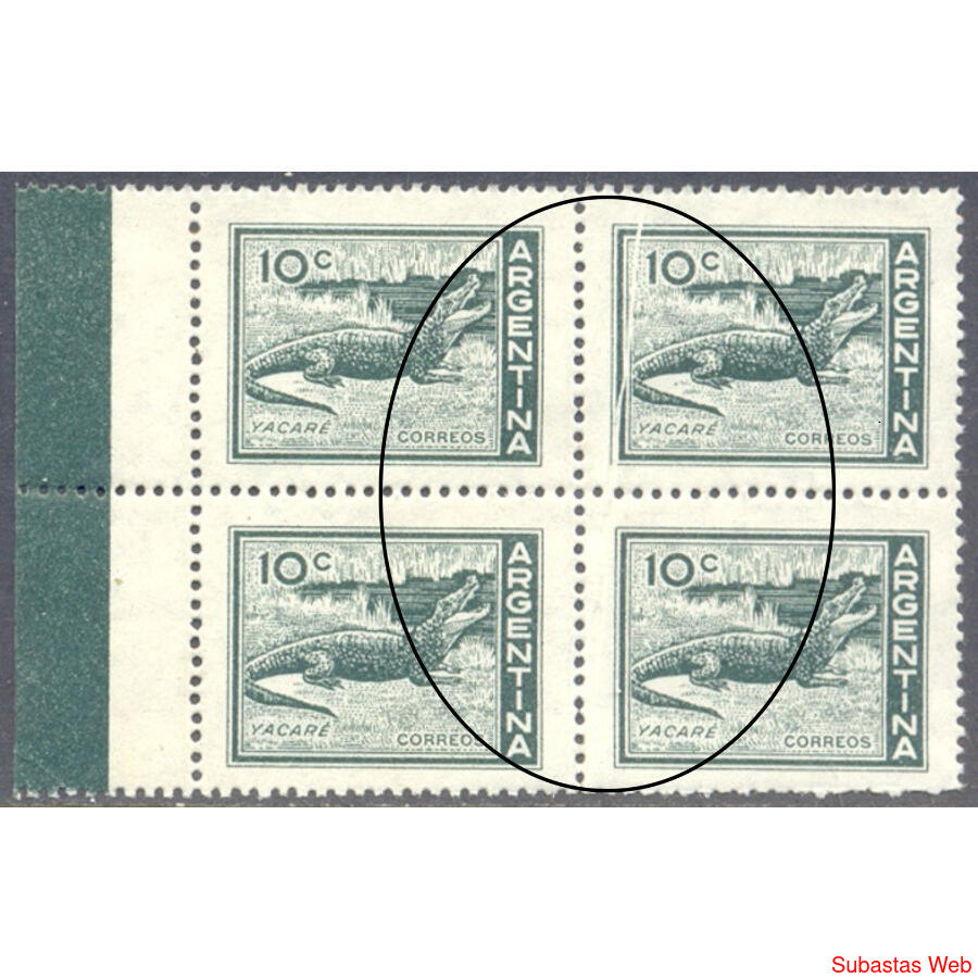 ARGENTINA GJ1123 CUADRO MINT RARA VARIEDAD: PLIEGUE DE PAPEL