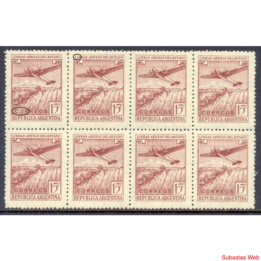 ARGENTINA GJ931 LADE BLOCK MINT CON VARIEDADES DE IMPRESIÓN!